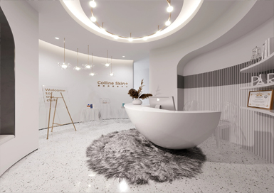 現(xiàn)代時尚美容院裝修設(shè)計(jì)案例效果圖